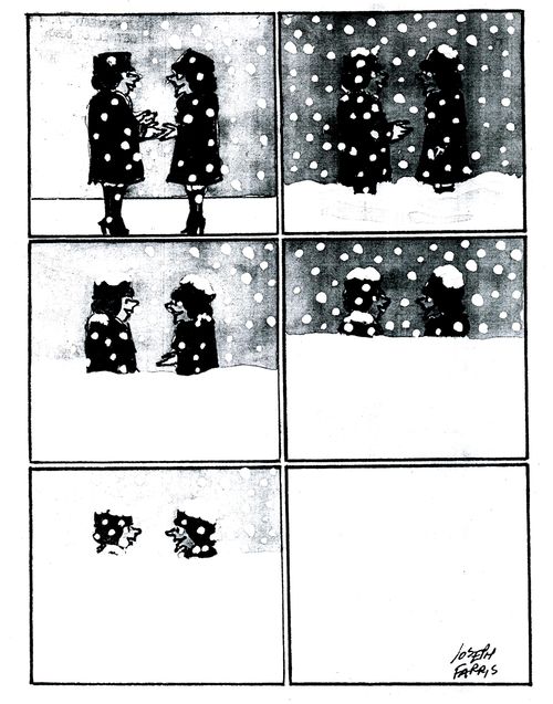 Snow is falling...