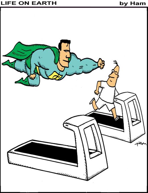 Superhero training.