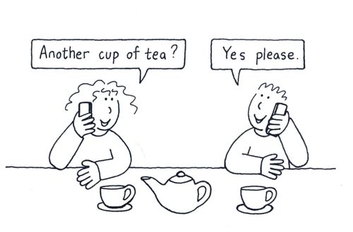 'Another cup of tea?' - 'Yes please.'