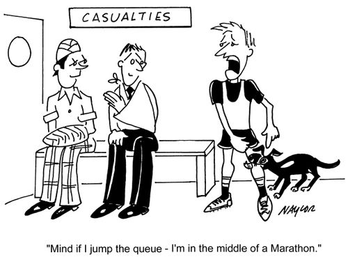 Mind if I jump the queue - I'm in the middle of a marathon.