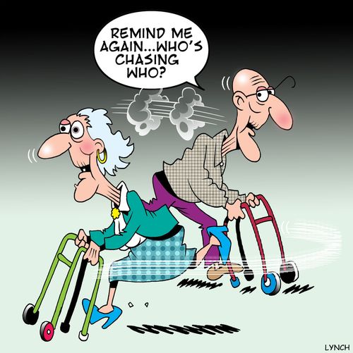 'Remind me again. . . who's chasing who?'