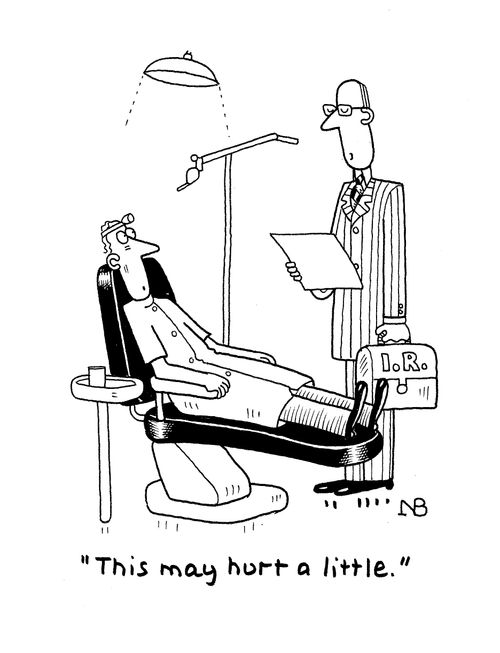 'This may hurt a little.'