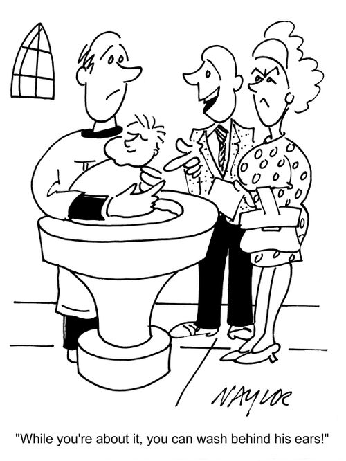 'While you're about it, you can wash behind his ears!'