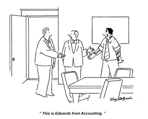 'This is Edwards from accounting.'