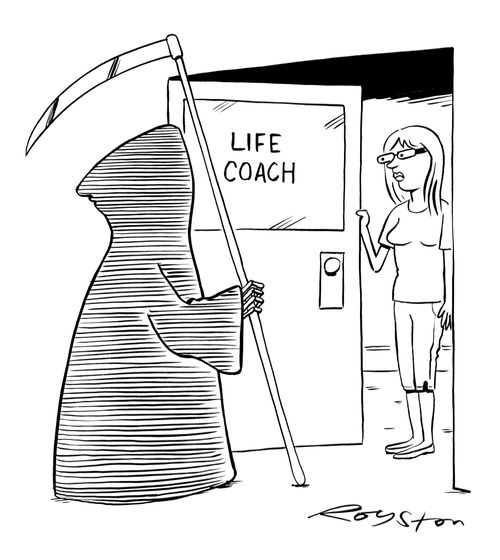 Life coach faces the Grim Reaper