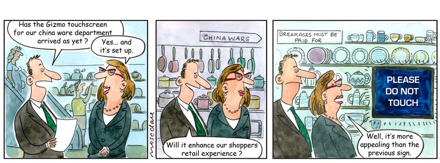 Touch screen technology for improved retail experience
