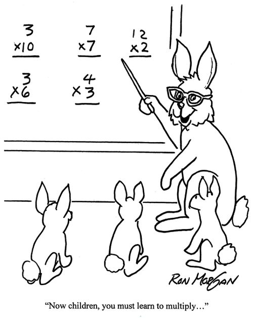 'Now children, you must learn to multiply...'