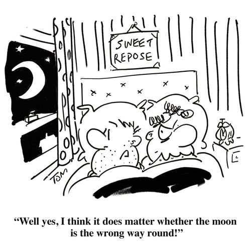 'Well yes, I think it does matter whether the moon is the wrong way round!'