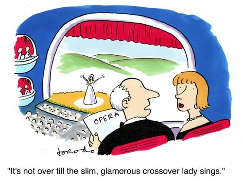 'It's not over till the slim, glamorous crossover lady sings.'