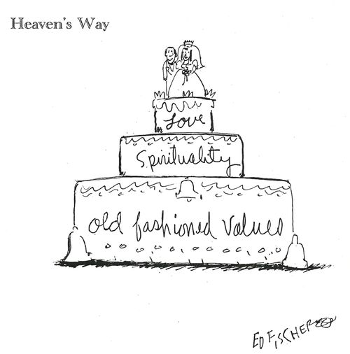 Old Fashioned Values Wedding Cake