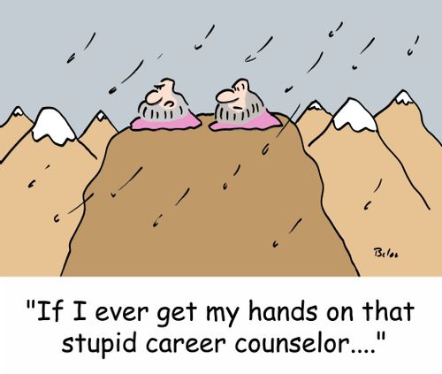 'If I ever get my hands on that stupid career counselor....'