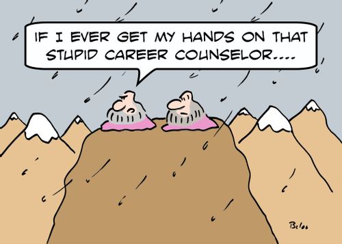 'If I ever get my hands on that stupid career counselor....'