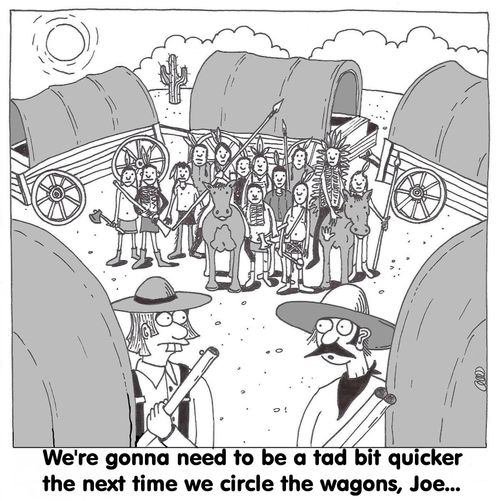 'We're gonna need to be a tad bit quicker the next time we circle the wagons, Joe...'