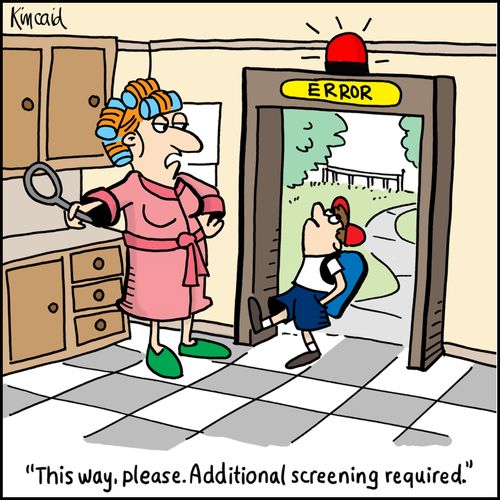 'This way, please. Additional screening required.'