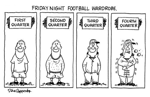 Friday night football wardrobe.
