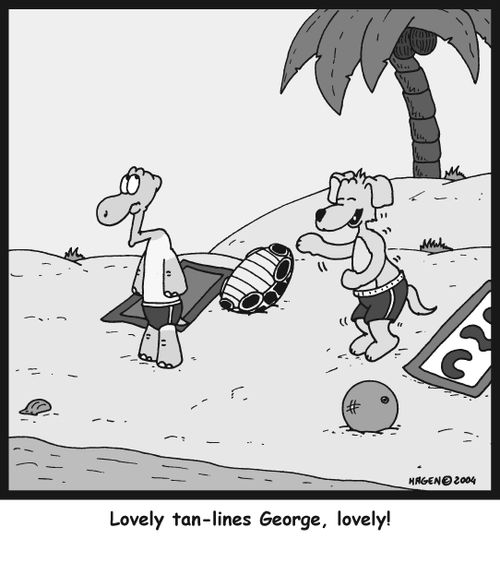 Lovely tan-lines George, lovely!