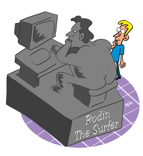 Rodin, the surfer.