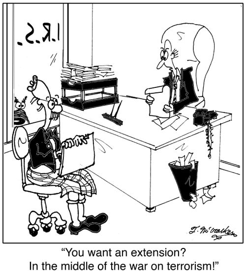 'You want an extension? In the middle of the war on terrorism!'