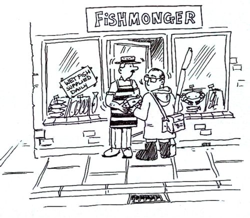 Fisherman buying fish on the way home...!