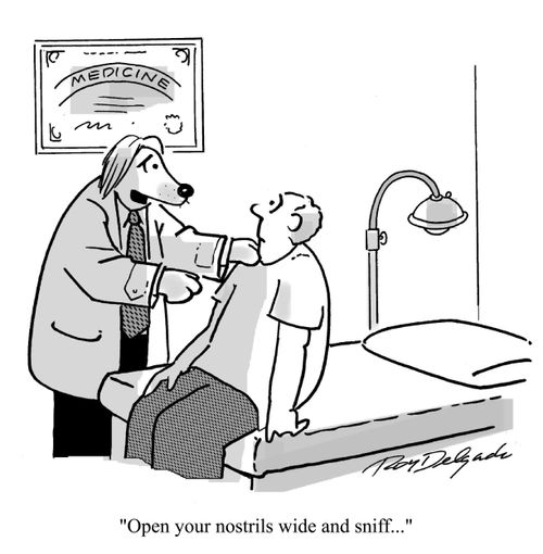 'Open your nostrils wide and sniff...?'