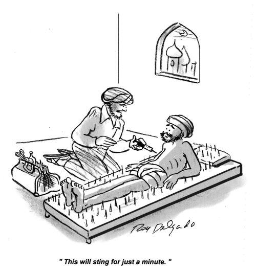 'This will sting for just a minute.'