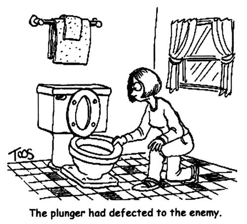 'The plunger had defected to the enemy.'