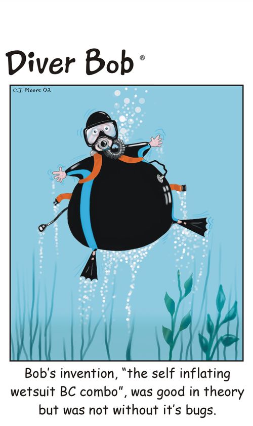 Diver Bob: self inflating wetsuit BC combo.