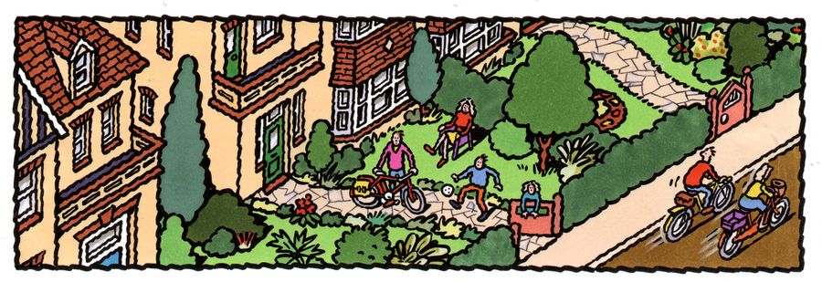 Suburban street.