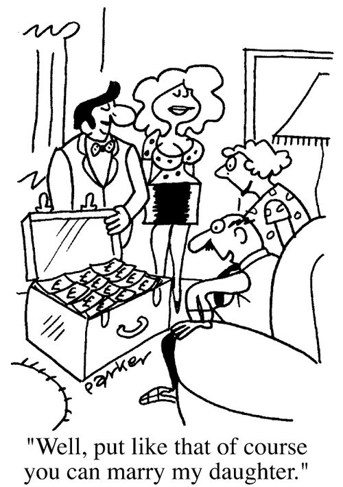 Suitcase of money - "Well, put like that of course you can marry my daughter."