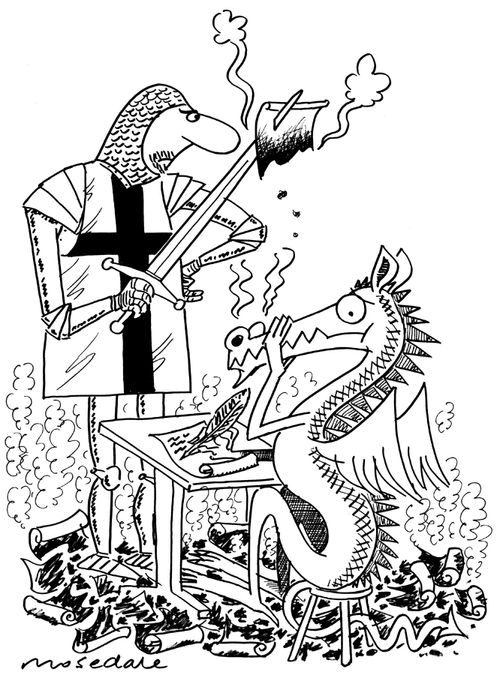 George teaching the dragon,