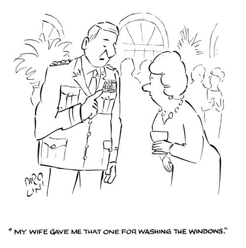 'My wife gave me that one for washing the windows.'
