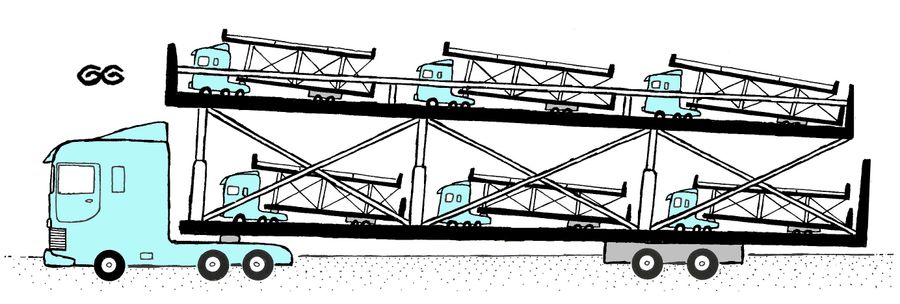 Gigantic transporter carrying transporters.