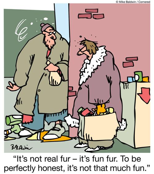 "It's not real -fur ? it's fun fur. To be perfectly honest, it's not that much fun."