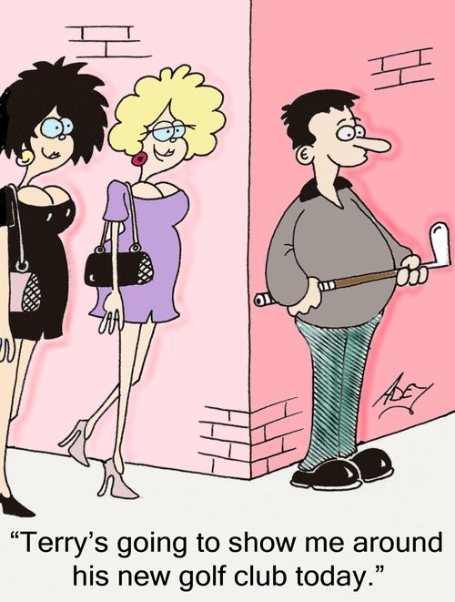 "Terry's going to show me around his new golf club today."