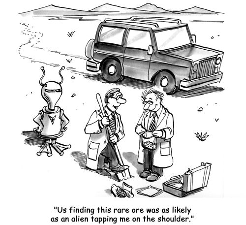 'Us finding this rare ore was as likely as an alien tapping me on the shoulder.'