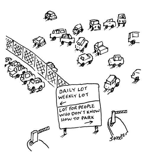 Lot for people who don't know how to park.