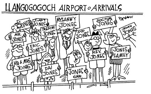 Welsh airport arrivals.
