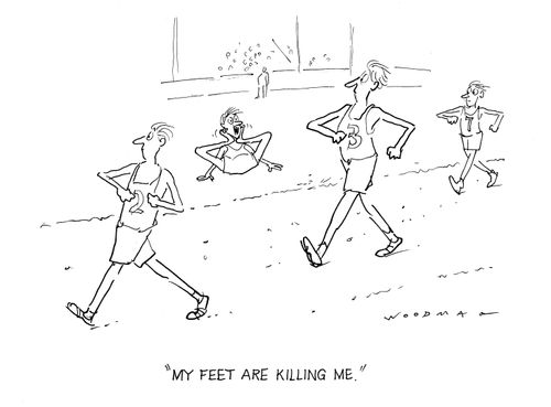 'My feet are killing me.'