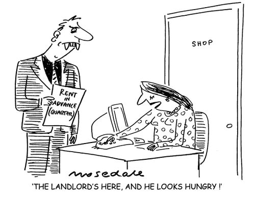 'The landlord's here, and he looks hungry!'