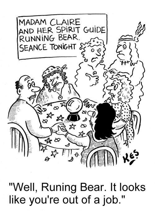 'Well, Running Bear. It looks like you're out of a job.'