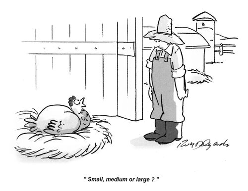 'Small, medium or large?'