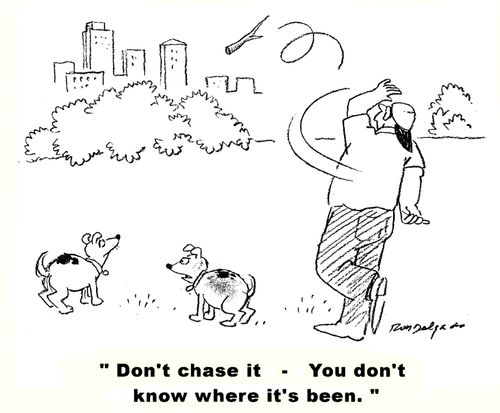 'Don't chase it - You don't know where it's been.'