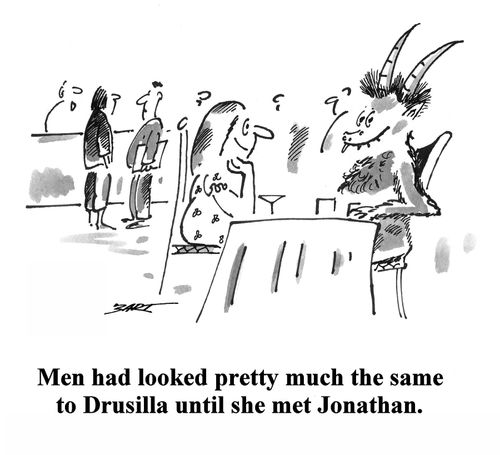 Men had looked pretty much the same to Drusilla until she met Jonathan.