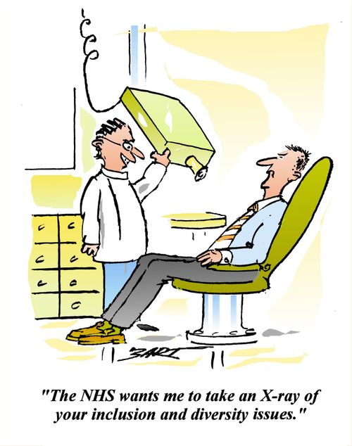 'The NHS wants me to take an X-ray of your inclusion and diversity issues.'