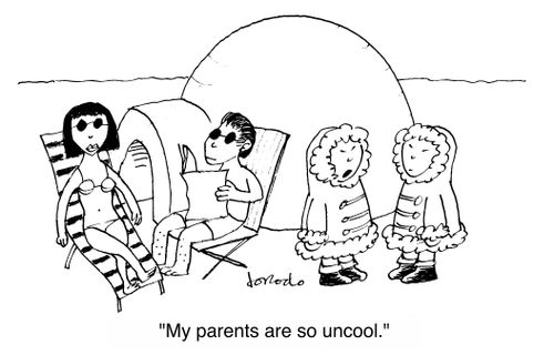 'My parents are so uncool.'