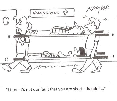 'Listen it's not our fault that you are short-handed...'