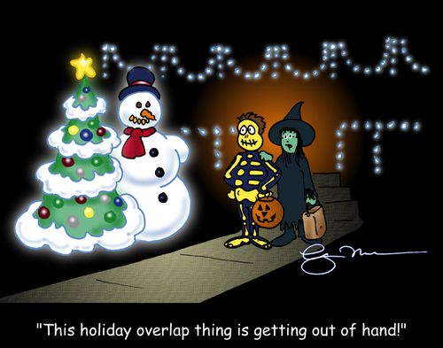 'This holiday overlap thing is getting out of hand!'