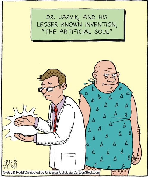 Dr. Jarvik, and his lesser known invention, the artificial soul.