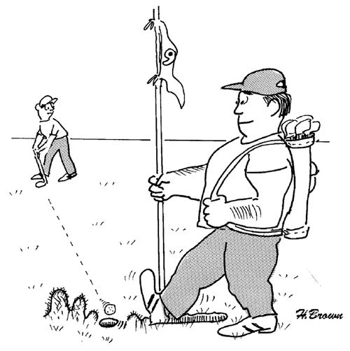 Cheating at golf.