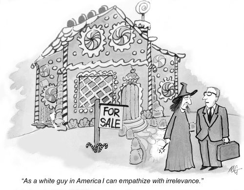 'As a white guy in America I can empathize with irrelevance.'